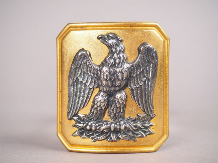 Plaque de ceinturon d’officier de la Garde Nationale rectangulaire bom