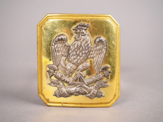 Vente aux enchères Plateau de ceinturon rectangulaire à pans coupés d’officier de la Gard