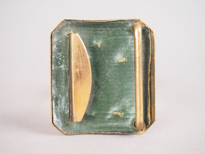 Plateau de ceinturon rectangulaire à pans coupés d’officier de la Gard