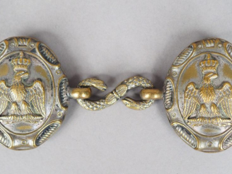 Vente aux enchères Boucle agrafe de ceinturon porte épée d’officier supérieur Second Empi