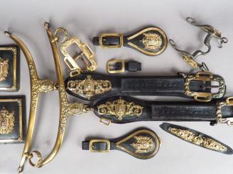 Vente aux enchères Ensemble de harnachement Second Empire de la maison de l’Empereur. Ce 