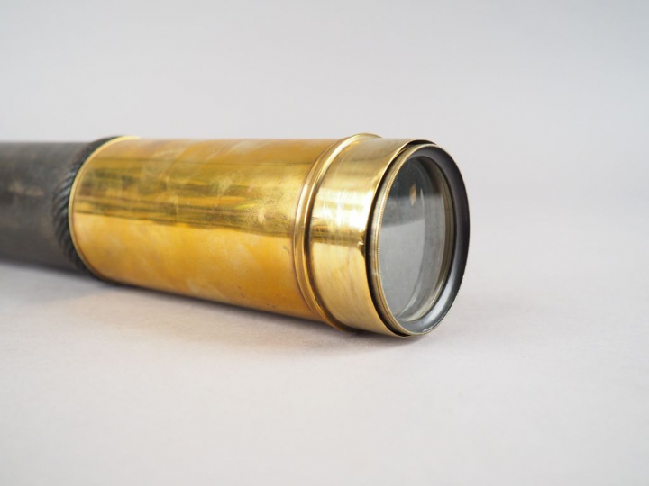 Longue vue fin Second Empire – début IIIème République en laiton gainé