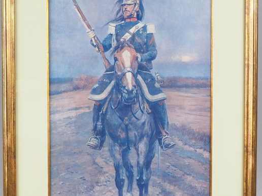 Reproduction d’un tableau d’Edouard DETAILLE, figurant un Dragon.