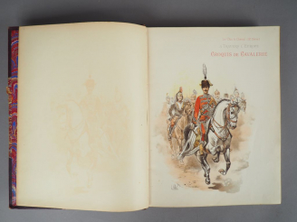 Vente aux enchères VALLET (L.). A travers l’Europe. Croquis de Cavalerie. Paris, Firmin-D