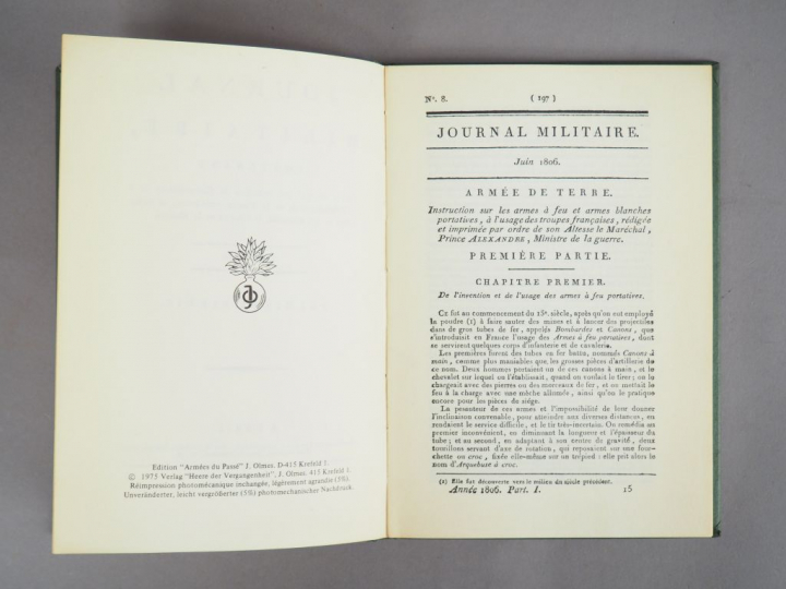 JOURNAL MILITAIRE, contenant tout ce qui est relatif à la composition 