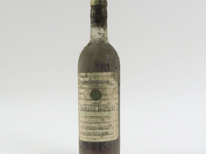 1 BOUTEILLE DOMAINE ROUSTIT STE CROIX DU MONT - 1955 - LB/BS
