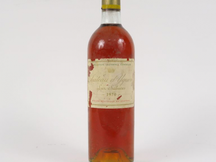 1 BOUTEILLE CHÂTEAU D'YQUEM 1er CCS SAUTERNES - 1970 - BG/EA/ES