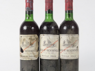 Vente aux enchères 3 BOUTEILLES CHÂTEAU BEYCHEVELLE GCC ST JULIEN - 1964 - 1 LB-HEP/2 HEP