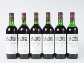 Vente aux enchères 6 BOUTEILLES CHÂTEAU CASTERA MÉDOC - 1978 - 3 BG/1 HEP/2 MEP
