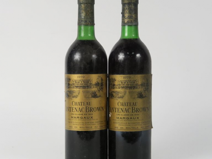 2 BOUTEILLES CHÂTEAU CANTENAC BROWN GCC MARGAUX - 1979 -LB