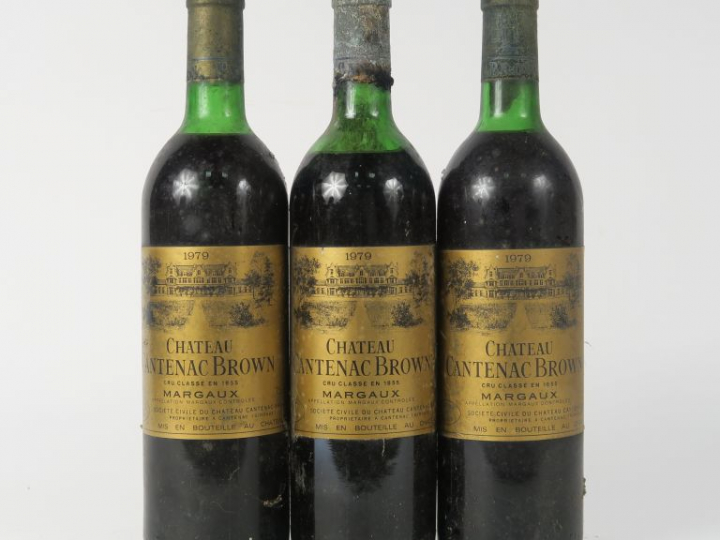 3 BOUTEILLES CHÂTEAU CANTENAC BROWN GCC MARGAUX - 1979 - 1 LB/1 LB-HEP