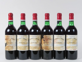 Vente aux enchères 6 BOUTEILLES CHÂTEAU LA TOUR DE BESSAN MARGAUX - 1982 - CBO - BG/EA