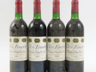 Vente aux enchères 4 BOUTEILLES CLOS FOURTET 1er GCC ST EMILION - 1983 - BG