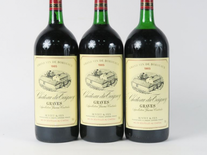 3 MAGNUMS CHÂTEAU DU TEIGNEY GRAVES - 1985 - 2 BG/1 LB