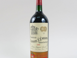 Vente aux enchères 1 MAGNUM CHÂTEAU LANIOTE GCC ST EMILION - 1988 - COFFRET BOIS