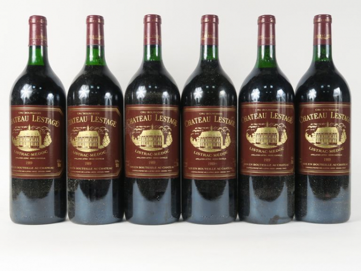 6 MAGNUMS CHÂTEAU LESTAGE CB LISTRAC MÉDOC - 1989 - CBO - BG