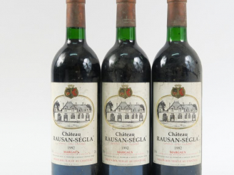 Vente aux enchères 3 BOUTEILLES CHÂTEAU RAUSAN SÉGLA GCC MARGAUX - 1992 - BG
