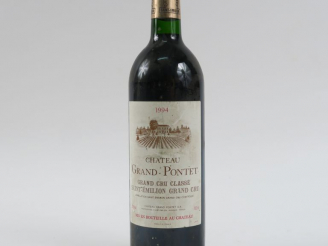 Vente aux enchères 1 BOUTEILLE CHÂTEAU GRAND PONTET GCC ST EMILION - 1994