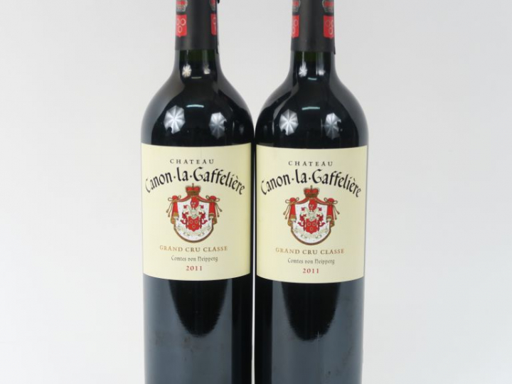 2 BOUTEILLES CHÂTEAU CANON LA GAFFELIÈRE 1er GCC ST EMILION - 2011