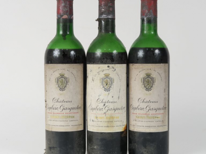 3 BOUTEILLES CHÂTEAU CAPBERN GASQUETON ST ESTEPHE - BEP/1 BOUCHON DESC
