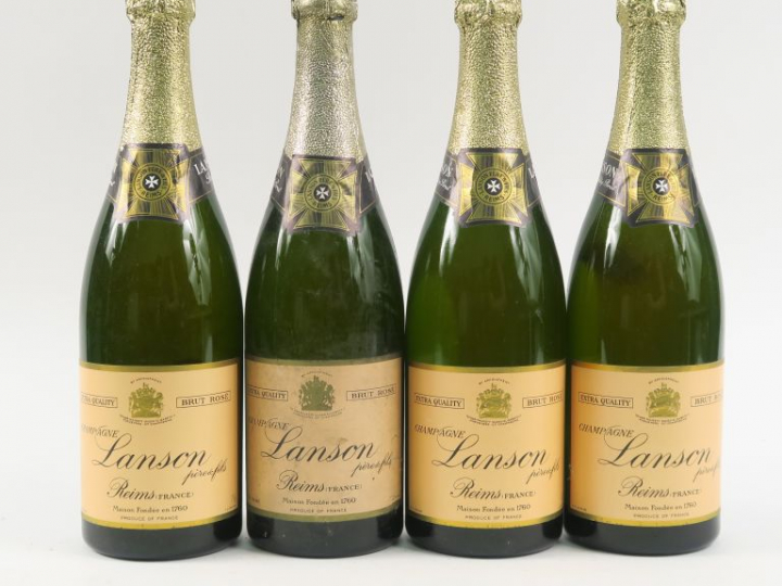 4 BOUTEILLES CHAMPAGNE LANSON ROSÉ