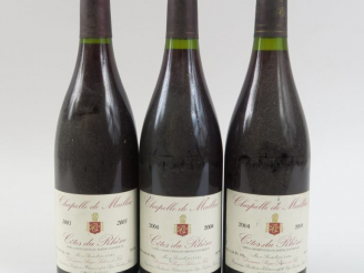 Vente aux enchères 3 BOUTEILLES CÔTES DU RHÔNE 'CHAPELLE DE MAILLAC' R. SABON - 2004