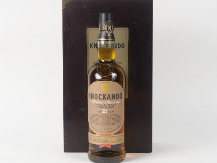 1 BOUTEILLE WHISKY KNOCKANDO 'MASTER RESERVE' 21 ANS 45° - 1987 - COFF