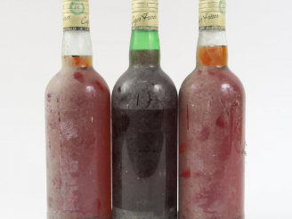 Vente aux enchères 3 VIEILLES BOUTEILLES VINS DOUX NATURELS CAZES : 2 RIVESALTES (?) SE -