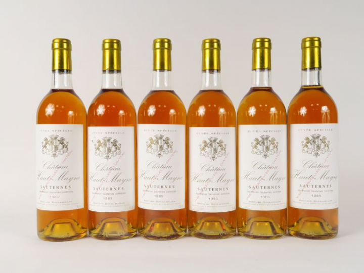 6 BOUTEILLES CHÂTEAU HAUT MAYNE 'CUVÉE SPÉCIALE' SAUTERNES - 1985 - BG
