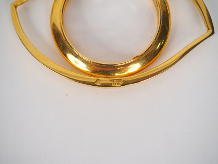 	HERMES. Loupe en forme d'œil d'horus dans son coffret.