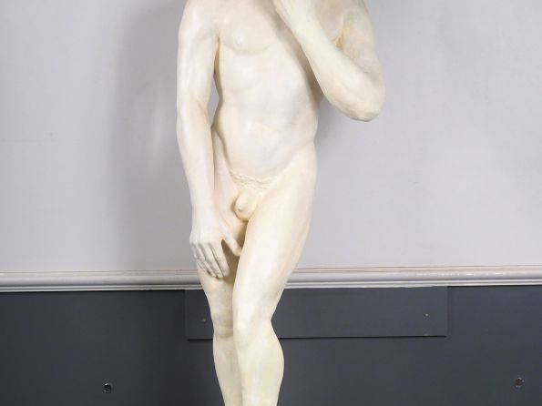 J. H. CARRIERE. "Adam" Sculpture monumentale en plâtre. (Accidents et 