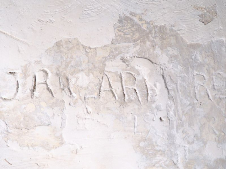 J. H. CARRIERE. "Adam" Sculpture monumentale en plâtre. (Accidents et 