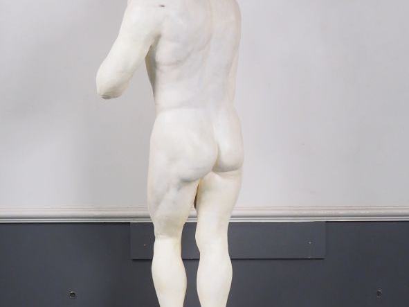 J. H. CARRIERE. "Adam" Sculpture monumentale en plâtre. (Accidents et 
