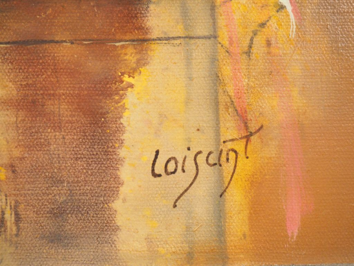 LOISANT.  "Le modèle" Huile sur toile, signée en bas à droite. Dim. 80