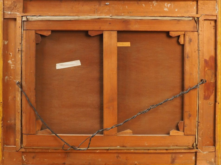 Henry PICOU.  "La ronde des muses" Huile sur toile, signée en bas à dr