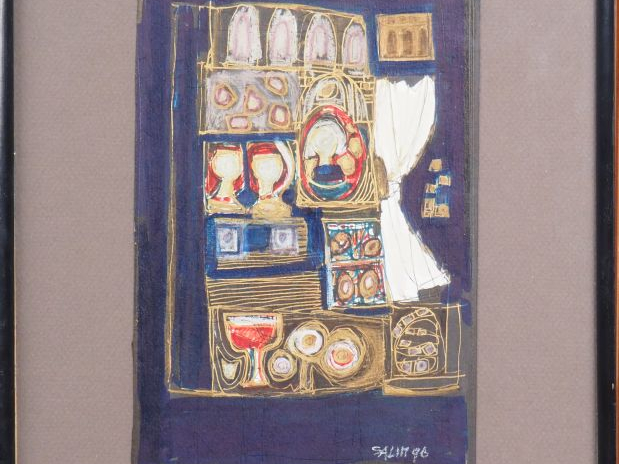 SALIM. "Composition" Dessin signé en bas à droite et daté 96 Dim. 20 x