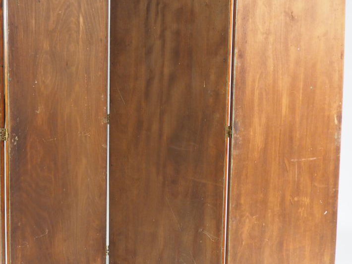 Paravent de style Art Nouveau à quatre brins à décor peint de jeunes f