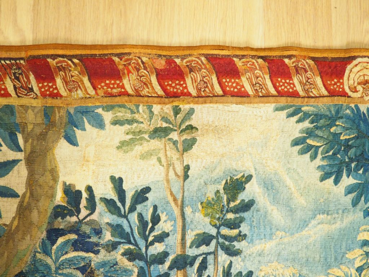 Fragment de tapisserie XVIIème "Allégorie de Diane chasseresse". Dim. 