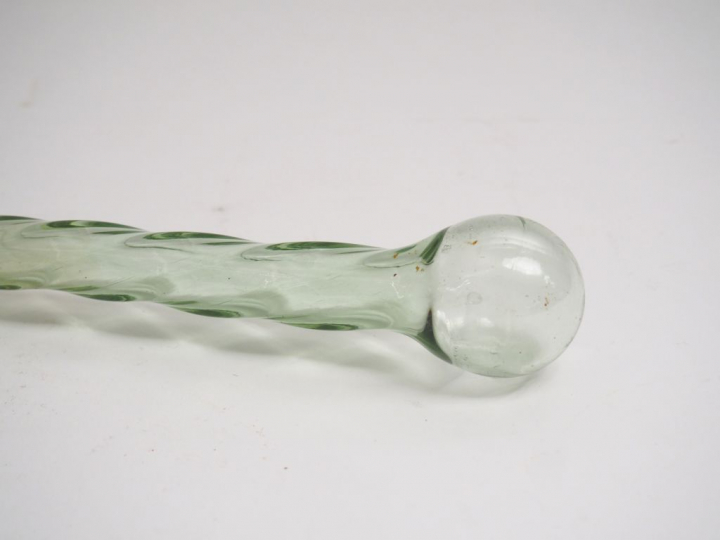 Canne de conscrit en verre soufflé.