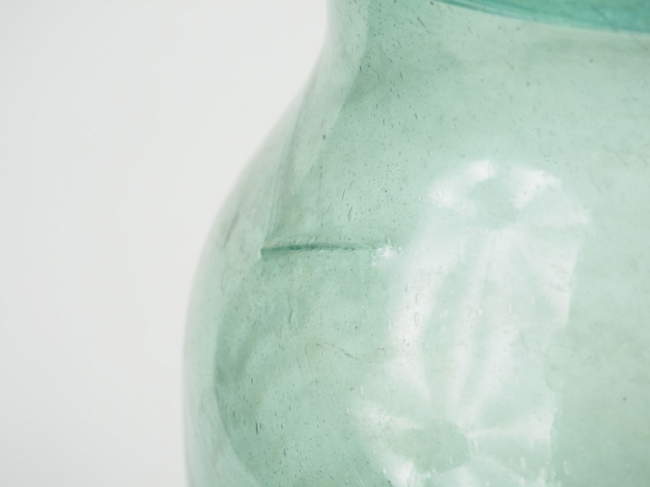 Grand bocal à conserve en verre soufflé XVIIIème XIXème.  H. 40 cm (ég