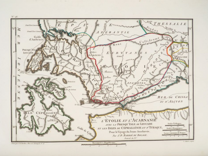 [BARTHELEMY, J.J]. Recueil de cartes géographiques, plans, vues et méd