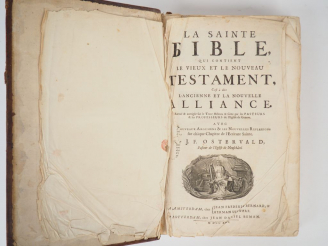 Vente aux enchères LA SAINTE BIBLE, qui contient le Vieux et le Nouveau Testament, c’est-