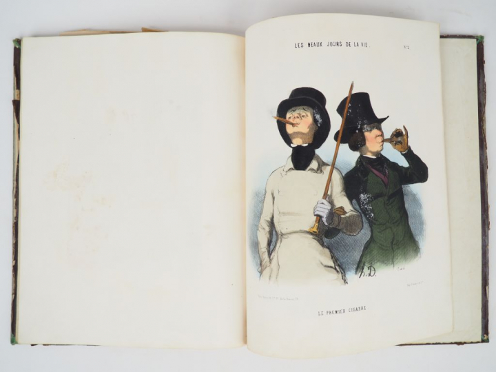 ALBUM DE CARICATURES. Milieu du XIXème. 26 planches lithographiées et 