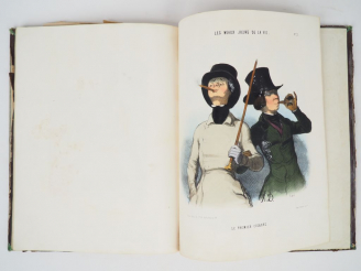 Vente aux enchères ALBUM DE CARICATURES. Milieu du XIXème. 26 planches lithographiées et 