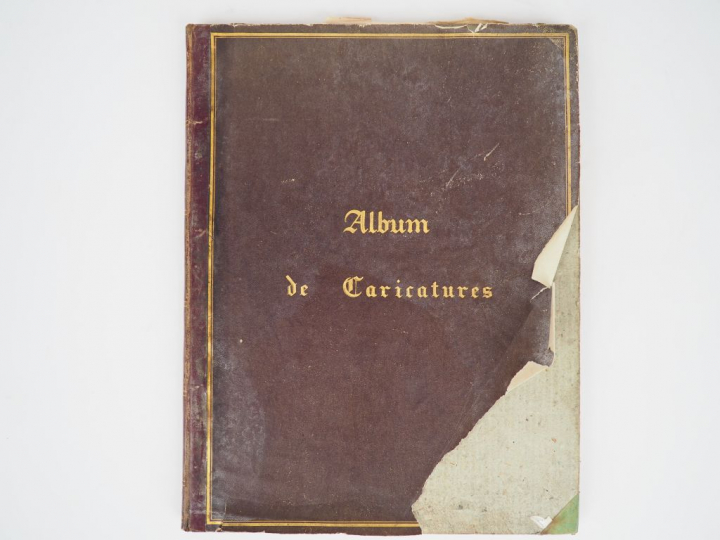 ALBUM DE CARICATURES. Milieu du XIXème. 26 planches lithographiées et 
