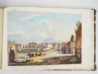 Vente aux enchères CARNET DE DESSINS. Milieu du XIXème. Album in-8 à l'italienne, reliure