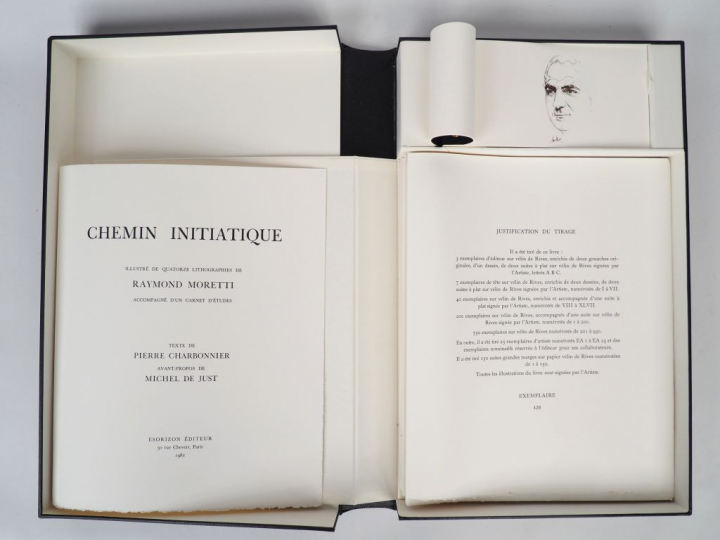 CHEMIN INITIATIQUE. Illustré de 14 lithographies de Raymond MORETTI, a