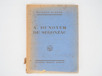 Vente aux enchères GUENNE (Jacques). A. DUNOYER DE SEGONZAC. Paris, Marcel Seheur 1928. i