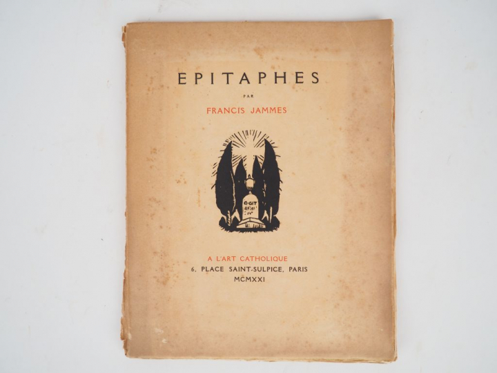 JAMMES (Francis). Epitaphes. Frontispice et ornements dessinés et grav