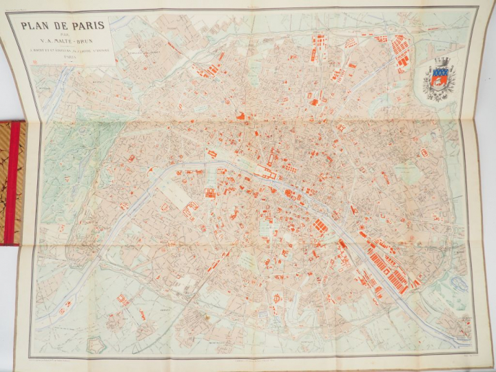 MALTE-BRUN (V.A). Plan de Paris. Paris, J. Rouff. s.d. (ca 1880). Plan